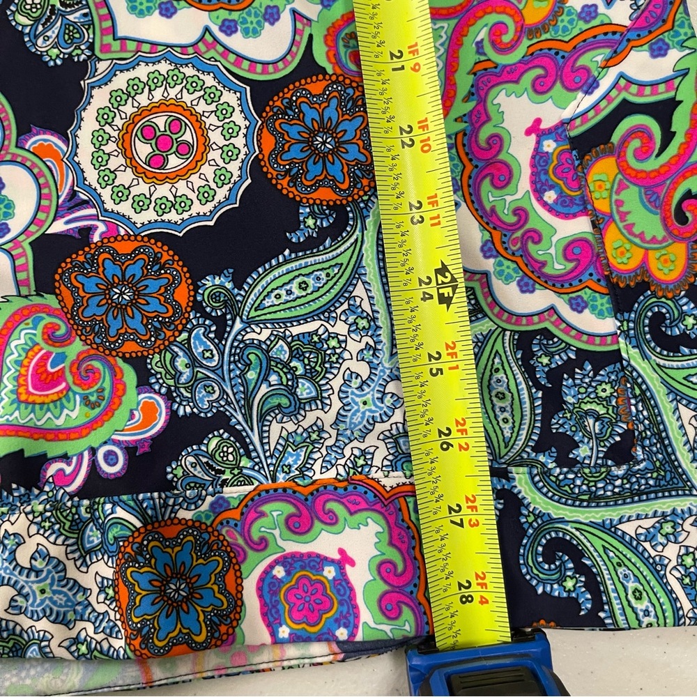 Jude Connally Ruthie Long Sleeve Split Neck Floral Paisley Tunic Top Small - Picture 9 of 11